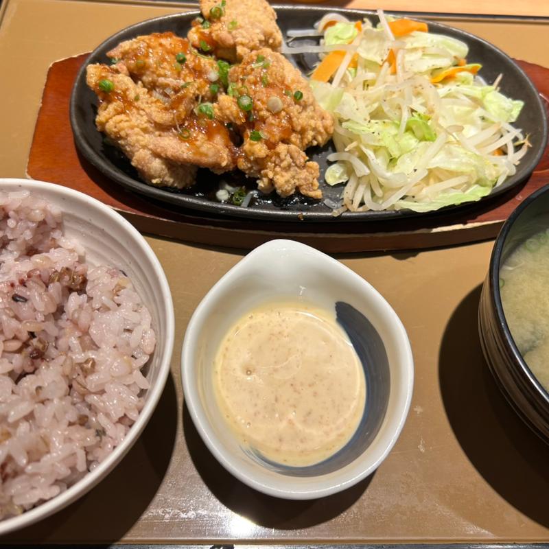 鉄板油淋鶏定食(やよい軒 日野店)