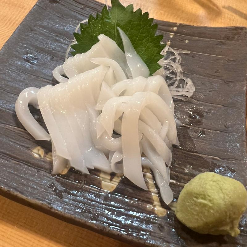 剣先イカの刺し身(や台ずし白子駅前町)