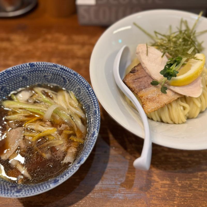 豚バラねぎつけ麺　並盛(中華そば つけ麺 百日紅 新宿店)