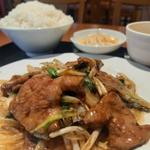 ニラレバ炒め定食