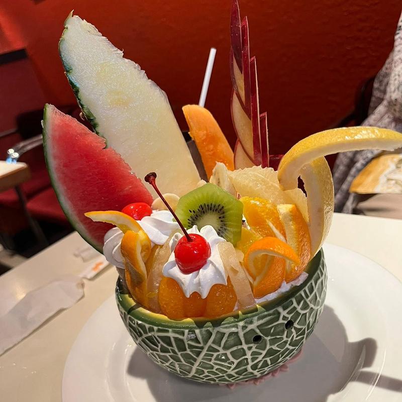 プリンアラモード(喫茶 チェリー)