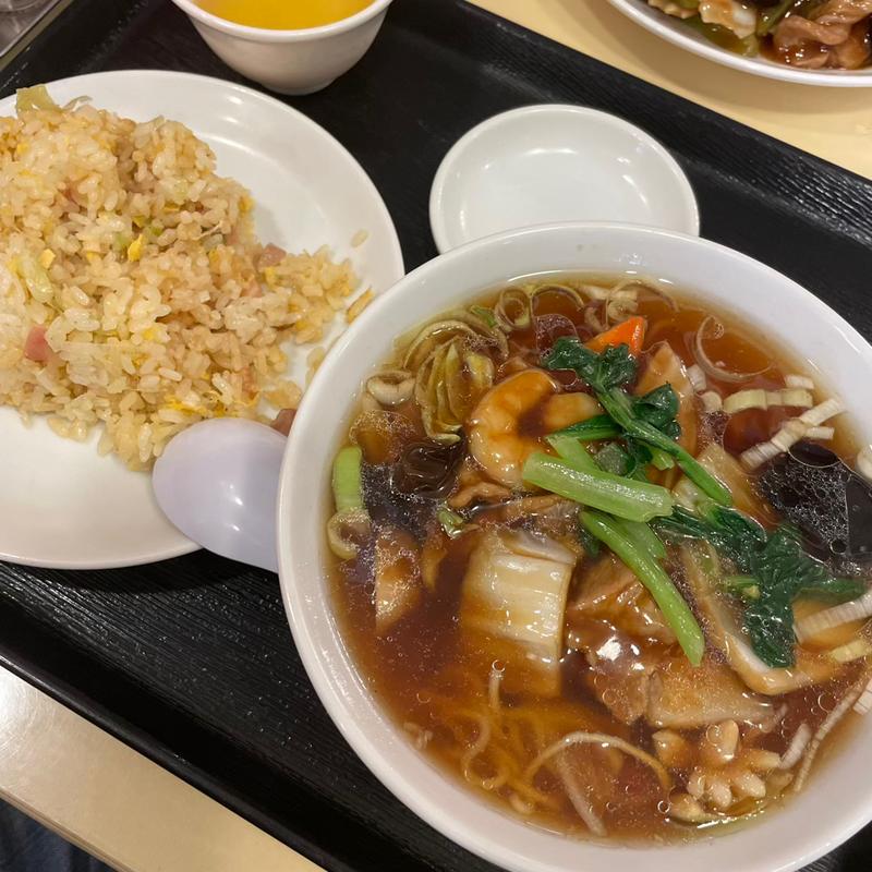 五目そば+五目炒飯+餃子(萬新菜館 関内店)