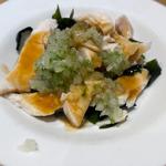 蒸し鶏の香味ソース