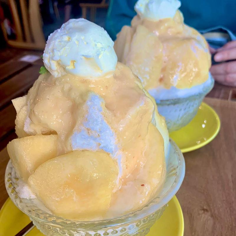 桃のかき氷(五果苑)