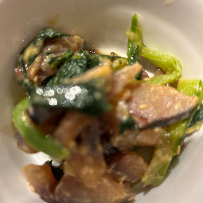 鯖と小松菜のわさび味噌和え(ヱビスバー 札幌アピア店 (YEBISU BAR Sapporo Apia))