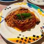 ナスと牛肉のトマトパスタ