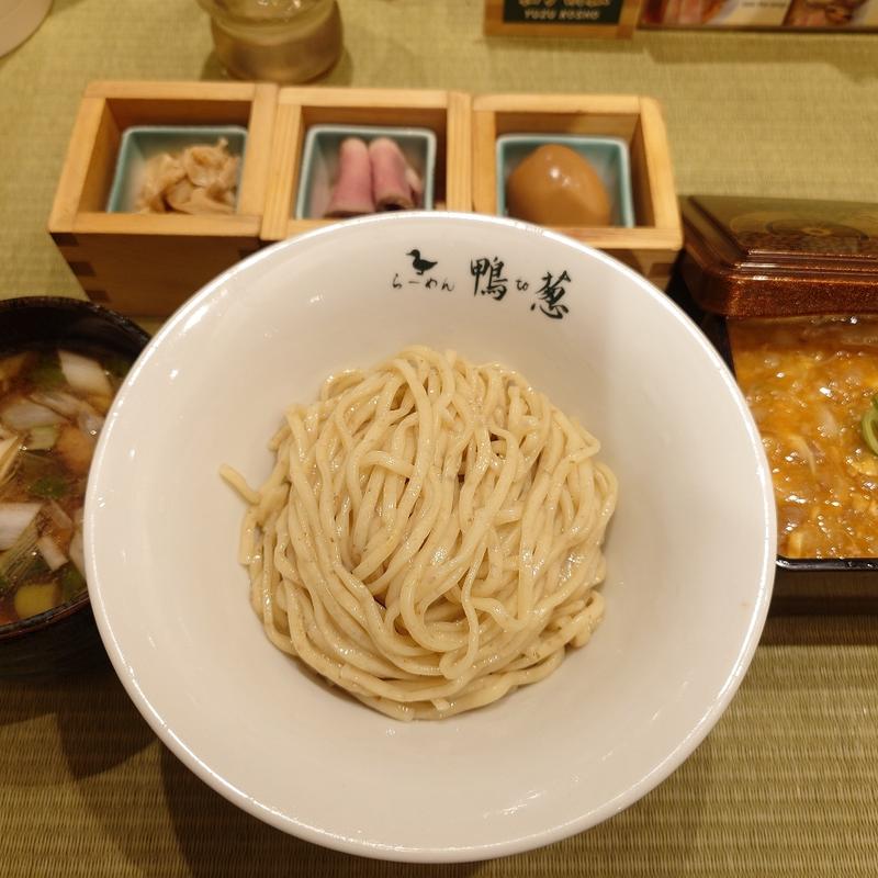 鴨つけそば上と飲める親子丼(らーめん 鴨to葱)