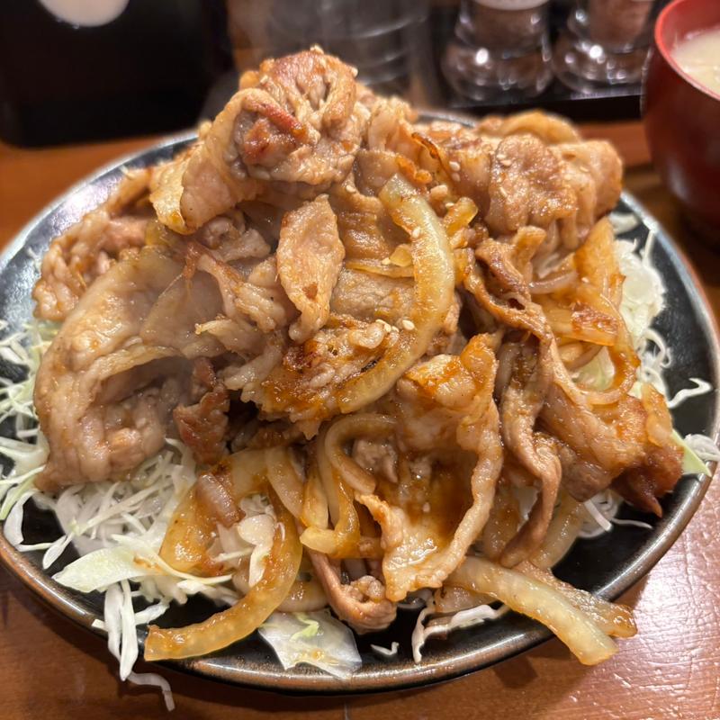 肉増し豚肉生姜焼き(檍食堂 蒲田東口店)