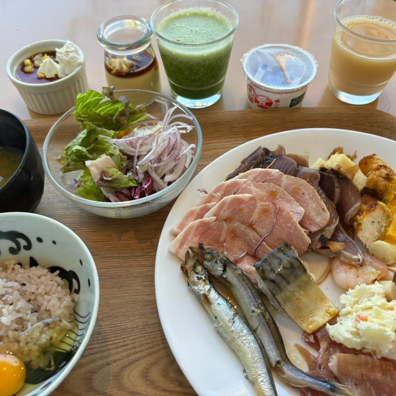 朝食ビュッフェ(レストランしばてん)
