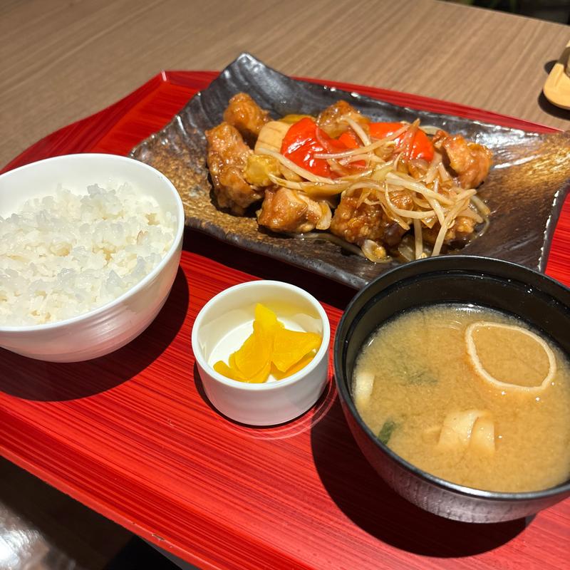 黒酢あんかけ定食(Live Kitchen 美楽亭)