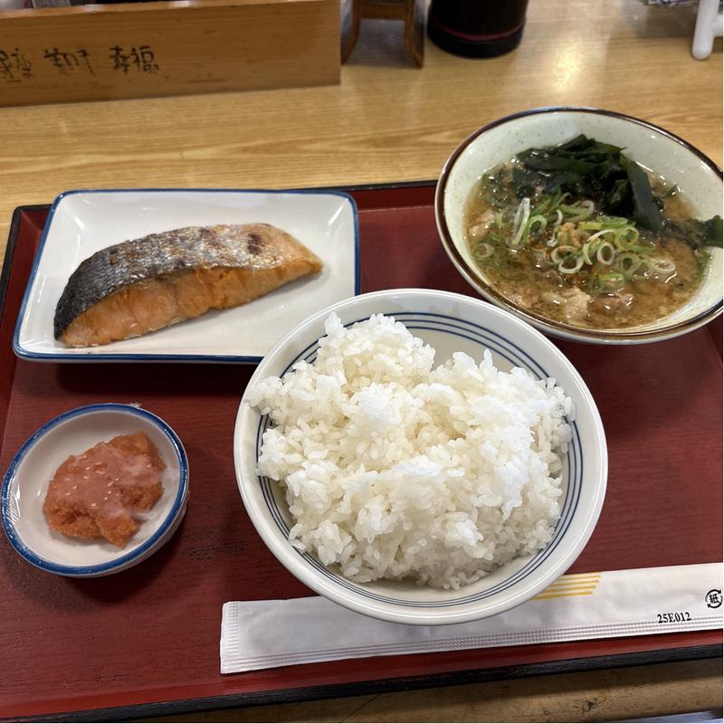 ご飯　豚汁　明太子　焼鮭(まいどおおきに食堂 三郷たかの食堂)