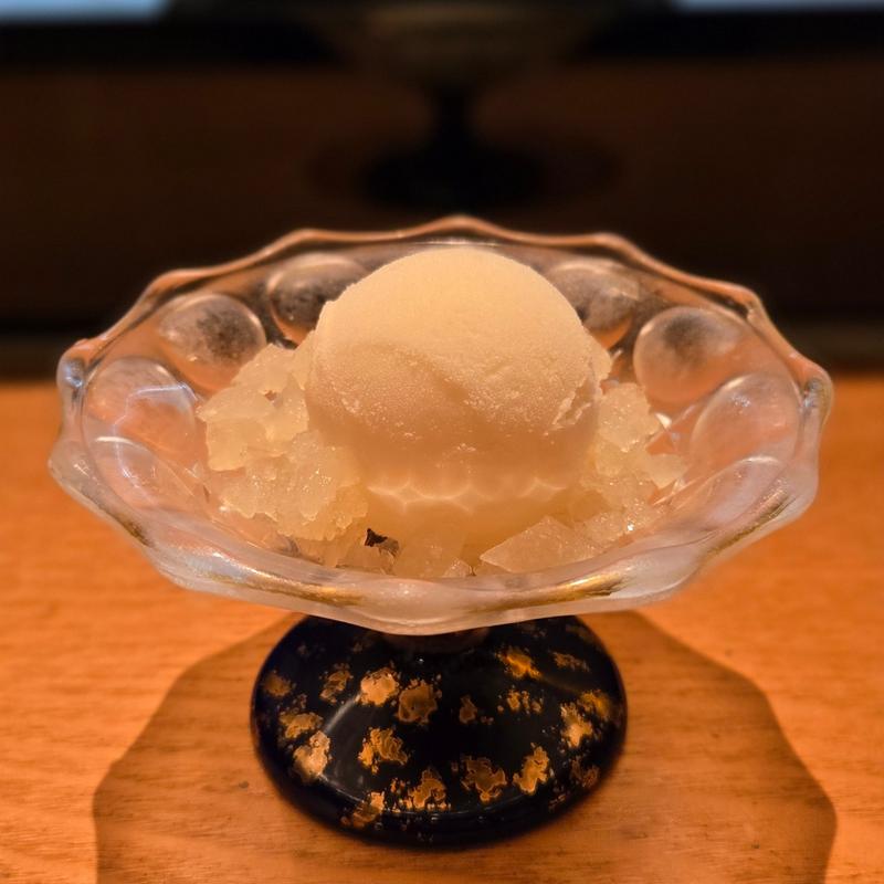 ゆずシャーベット 桃ゼリー(築地青空三代目 大名古屋ビルヂング店 )