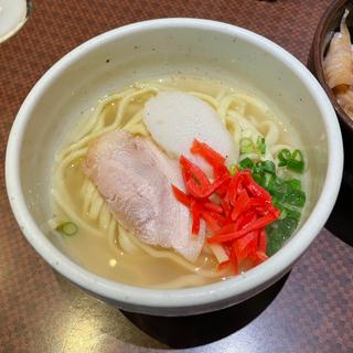 豚カルビ焼肉丼 & 沖縄そば(ハーフ)