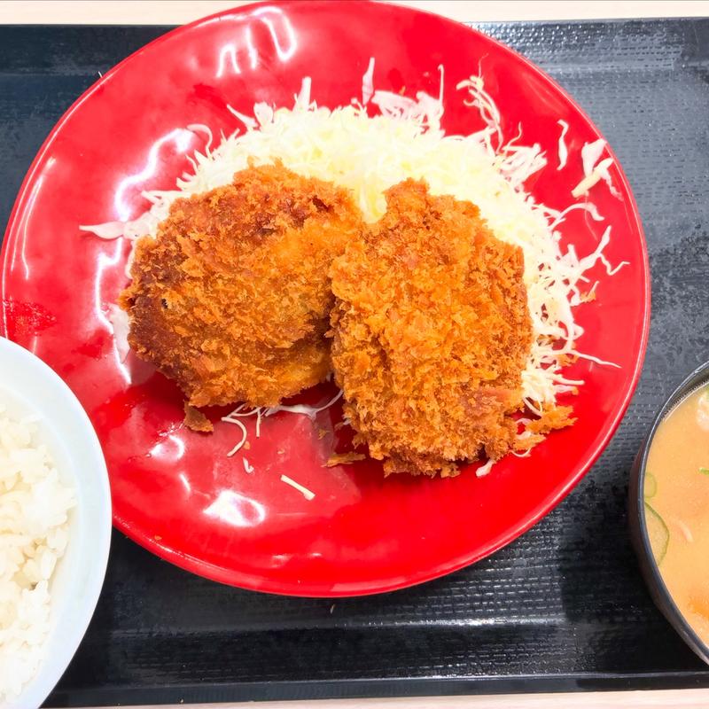 メンチカツ定食(かつや 大阪本町通店)