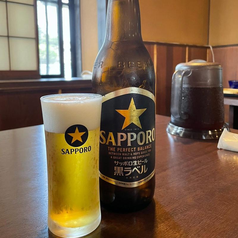 サッポロ黒ラベル 大瓶(むさしの庵 甚五郎)