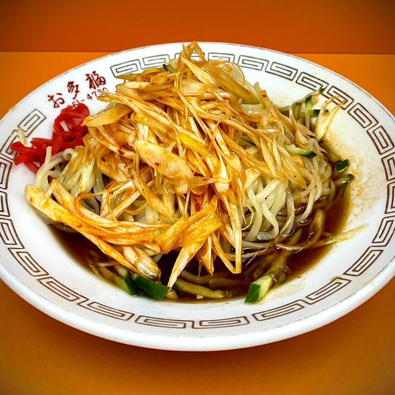 ネギ冷やしソバ(餃子会館ふく龍)