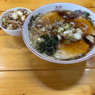 純ラーメン+豚コロ丼