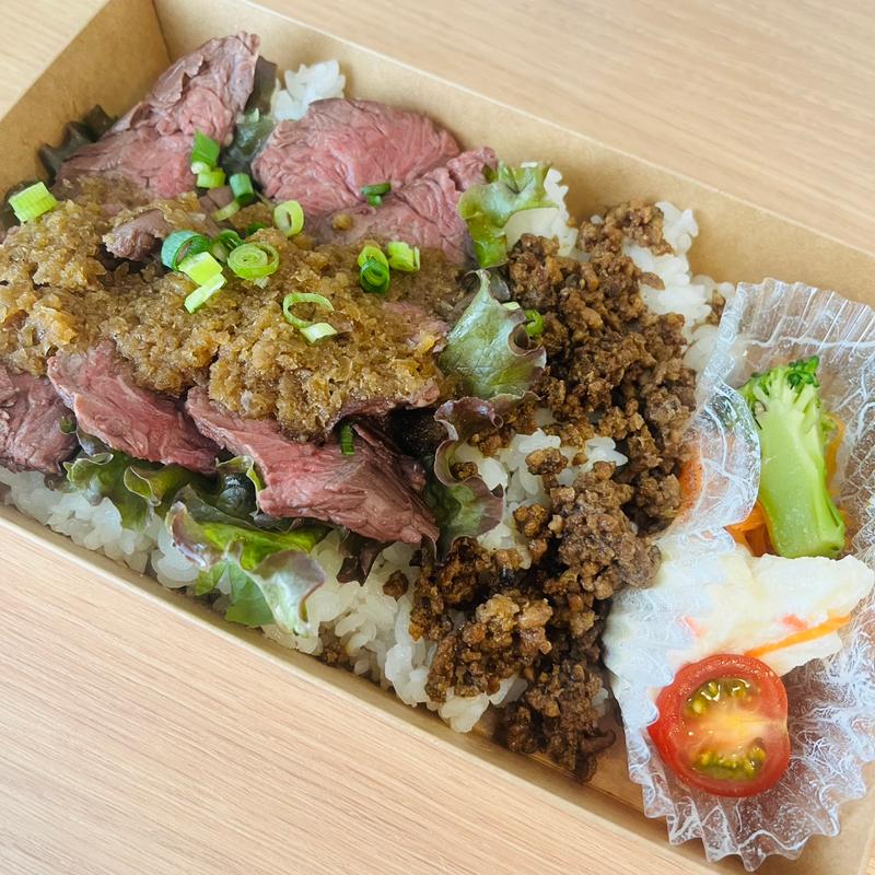 やわらか牛サガリステーキ弁当(精肉工房 お肉のつぼ)