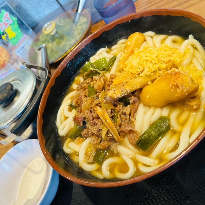 肉ごぼううどん(大盛)(牧のうどん 久山店)