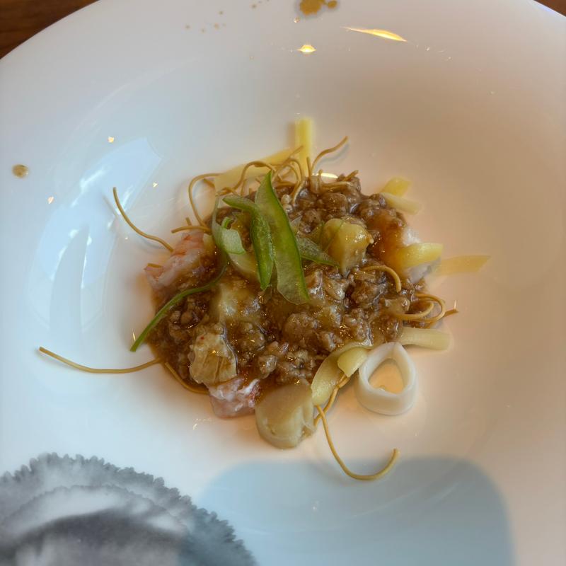 湯葉と豚煮込みソースかた焼きそば(WASHOKU 蒼天 SOUTEN /ザ・プリンスギャラリー 東京紀尾井町)