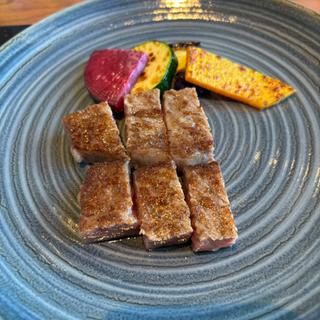 和牛ステーキと焼き野菜