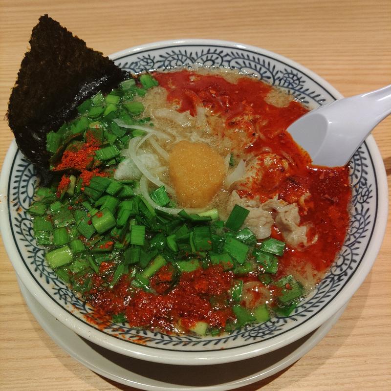熟成醤油 辛肉そば(丸源ラーメン一関店)