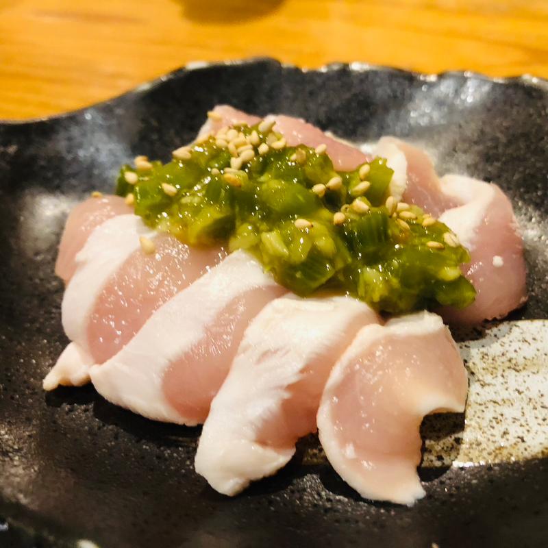 赤鶏のとりわさ(焼鳥 せんみょう )