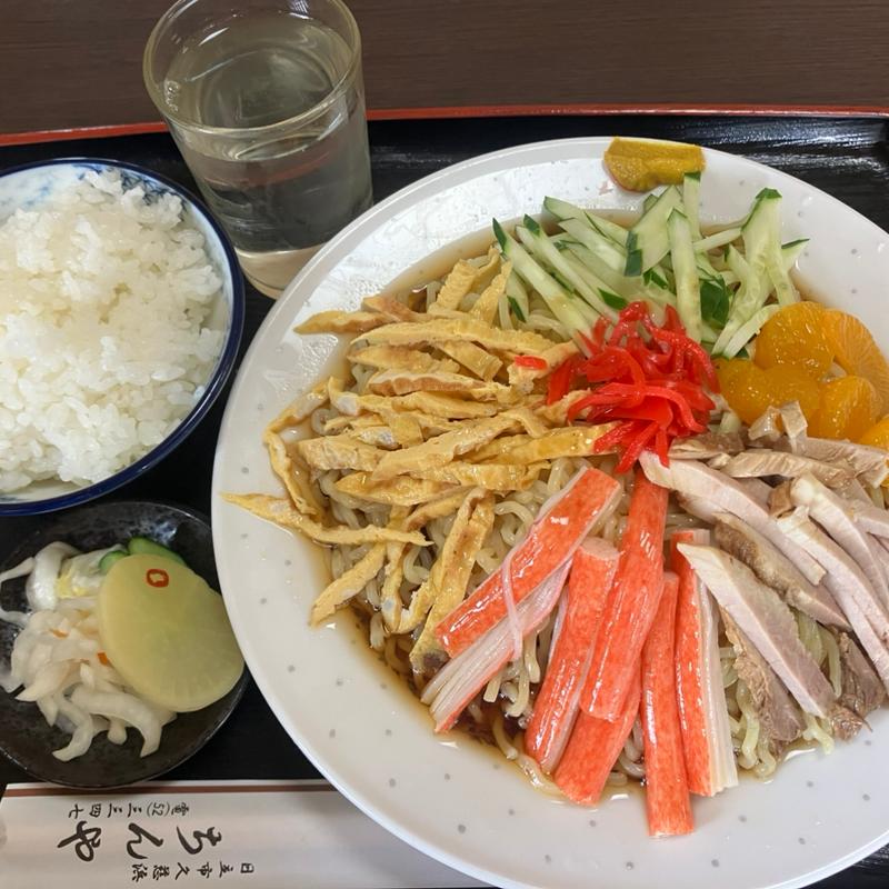 冷やし中華大盛り+半ライス(ちんや食堂 )