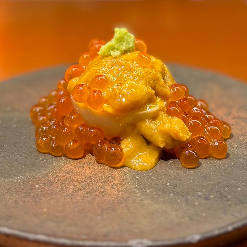 ウニオンザ煮玉子(ここにもとだか)