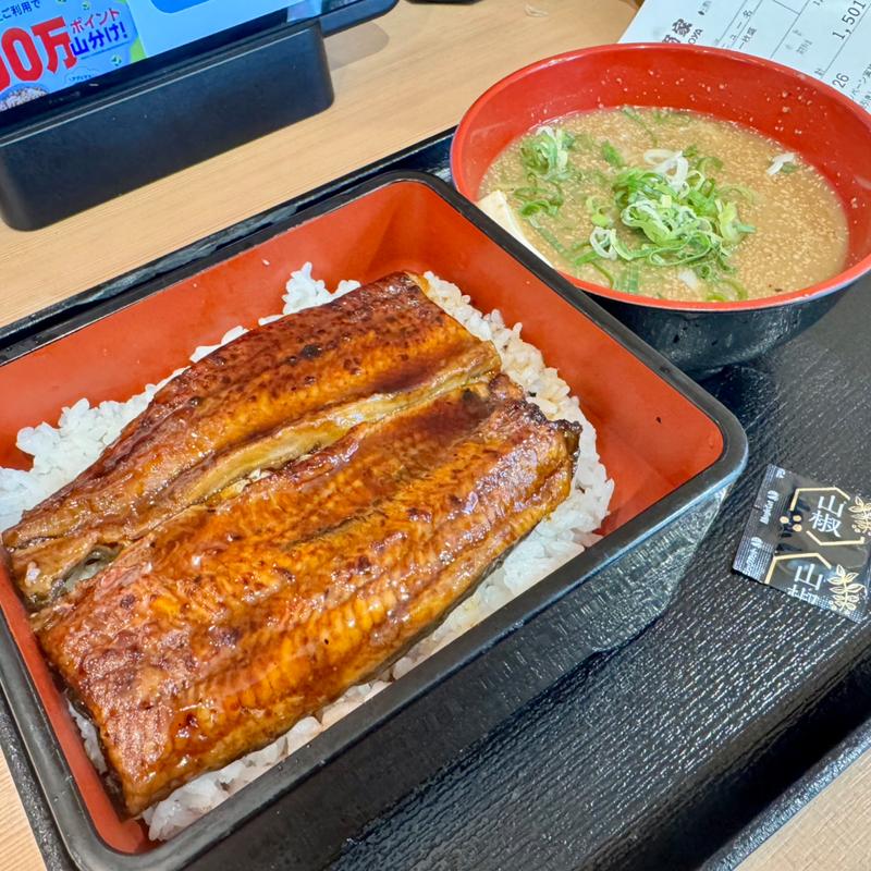 鰻重1枚＋冷汁(吉野家 浦和仲町店)