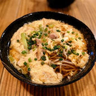 鶏だし親子蕎麦