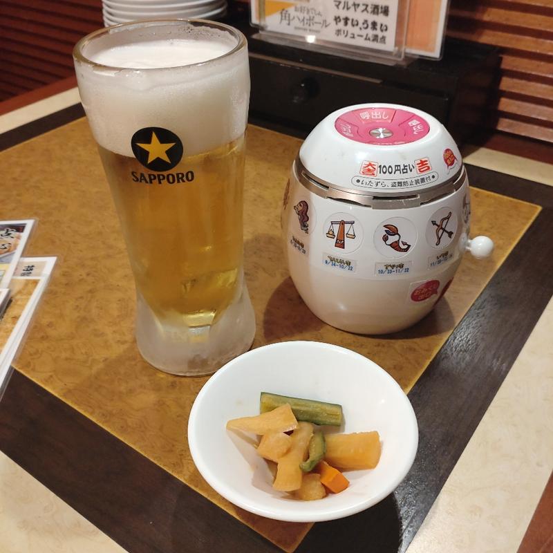 サッポロ生ビール 黒ラベル ジョッキ(マルヤス酒場 柏店)