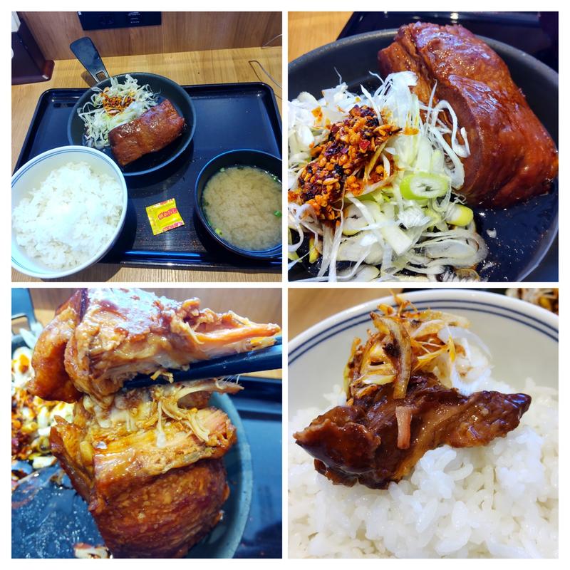 厚切り豚角煮定食(吉野家 盛岡南仙北店)