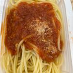 トマトのミートソースパスタ