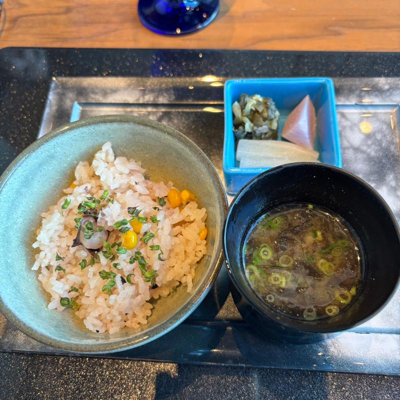 とうもろこしの混ぜご飯(WASHOKU 蒼天 SOUTEN /ザ・プリンスギャラリー 東京紀尾井町)