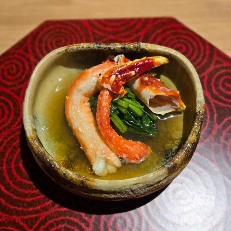 タラバの出汁しゃぶ(活 かに市)