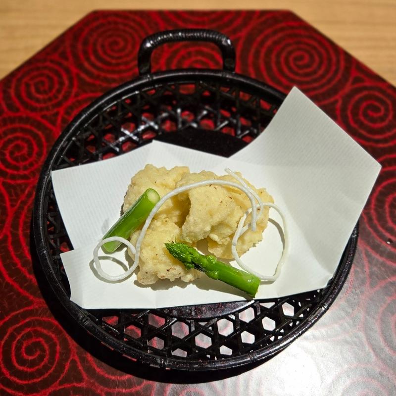 ハモの天ぷら レモン 塩(活 かに市)