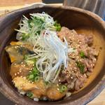 みょうが香るごま鯖とあじのたたきごはん