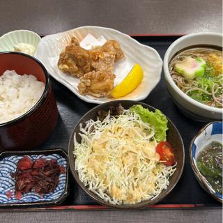 限定　唐揚げ蕎麦定食(京都・嵐山 清修庵 イオンモール草津店 )