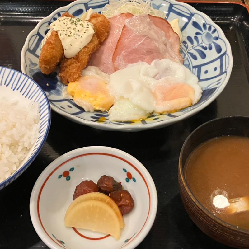 ハムエッグ定食(大庄水産 岡崎駅前店 )