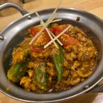 オクラ入りキーマカレー