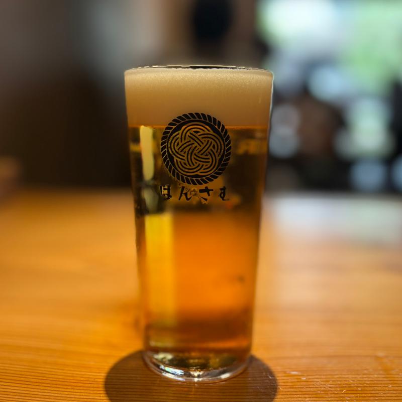 生ビール(蕎麦前酒場 はんさむ裏渋谷)