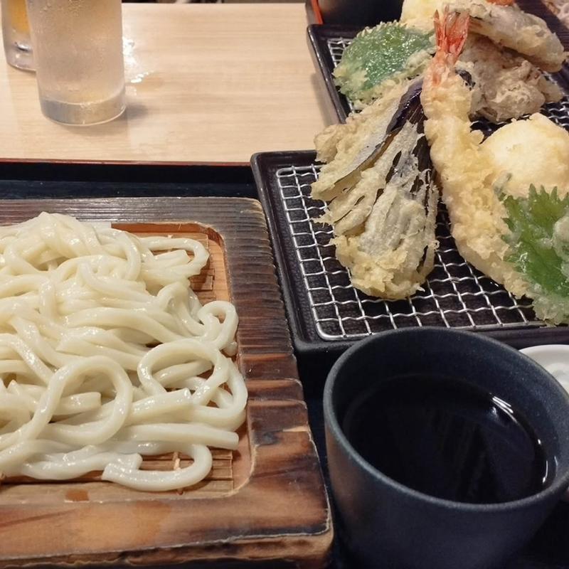 昼定食 うどんセット 天麩羅盛合せ(大衆町鮨 とろたく 一番町店)