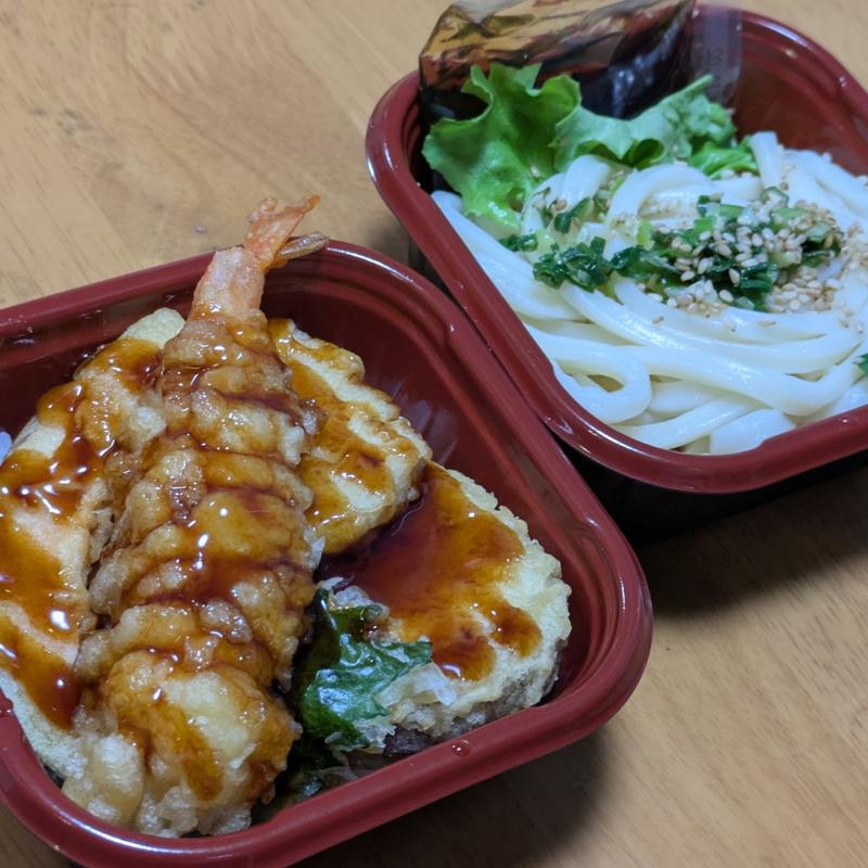 天丼と冷しうどん(イオンスタイル川口)