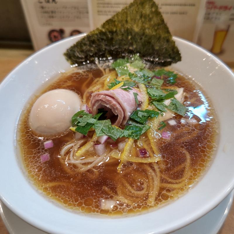 芳醇 冷やし煮干しそば＋味玉(銀座 篝(かがり)鎌倉店)