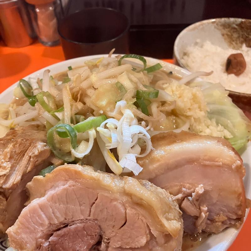 ミニラーメン(豚一枚)、豚一枚、チーズ、ライス並(ちばから 市原本店)