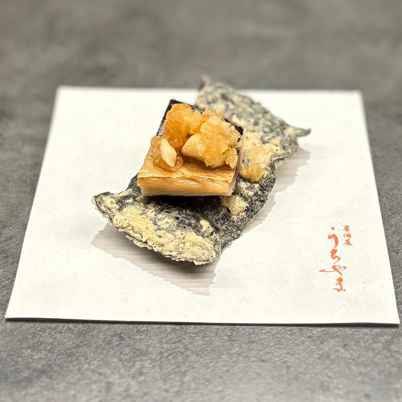 名刺代わりの海苔天(居酒屋 うちやま)