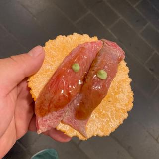 飛騨牛にぎり寿司(御食事処 坂口屋)