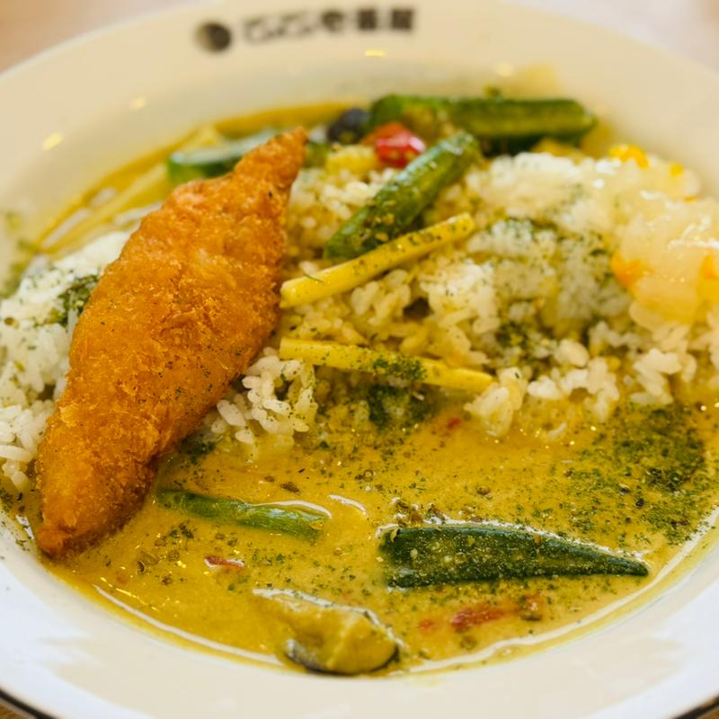 グレーンカレー白身魚のフライトッピング(カレーハウス CoCo壱番屋 東岡山店 （ココイチ）)
