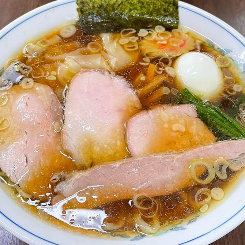 ワンタン麺 大盛 味玉(白河手打中華そば とらや分店 村田や)